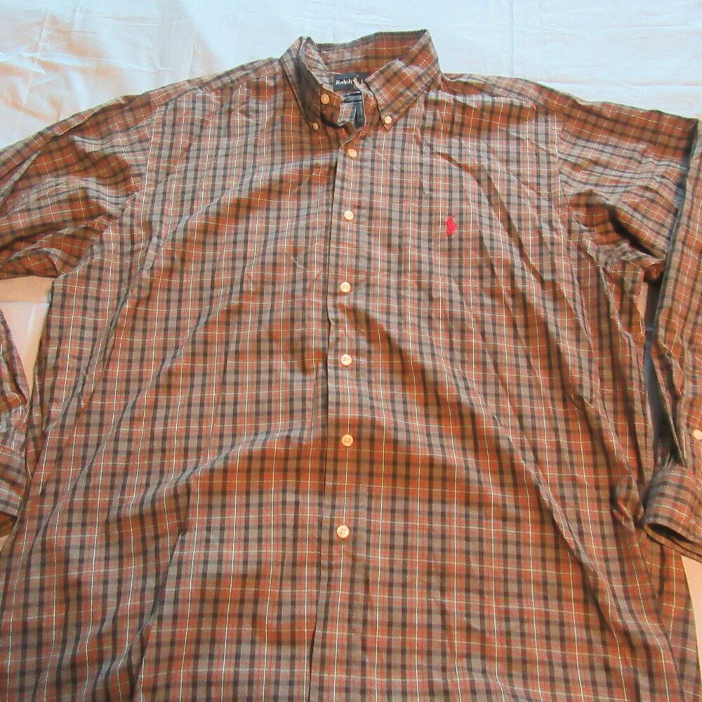 Mens Polo Ralph Lauren Long Sleeve Button Up Shirt Sz XL Classic Fit